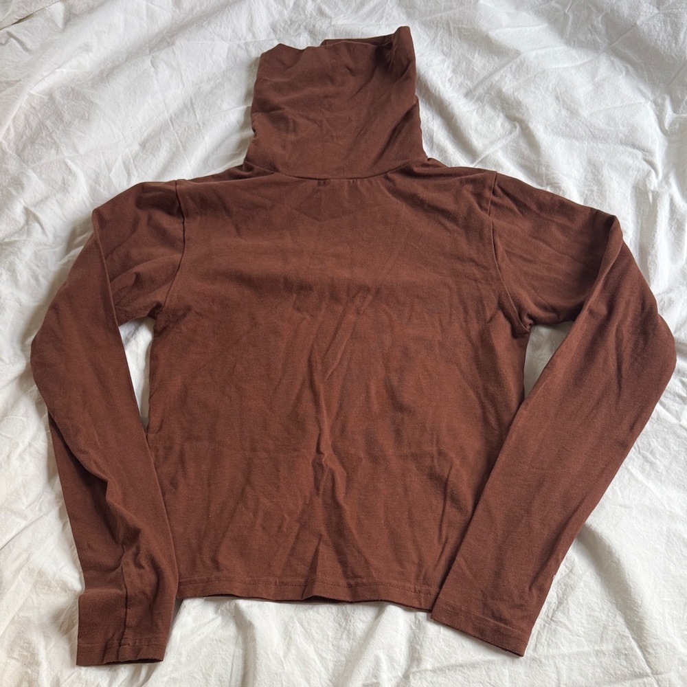 Los Angeles Apparel Brown Women's Turtleneck Top
